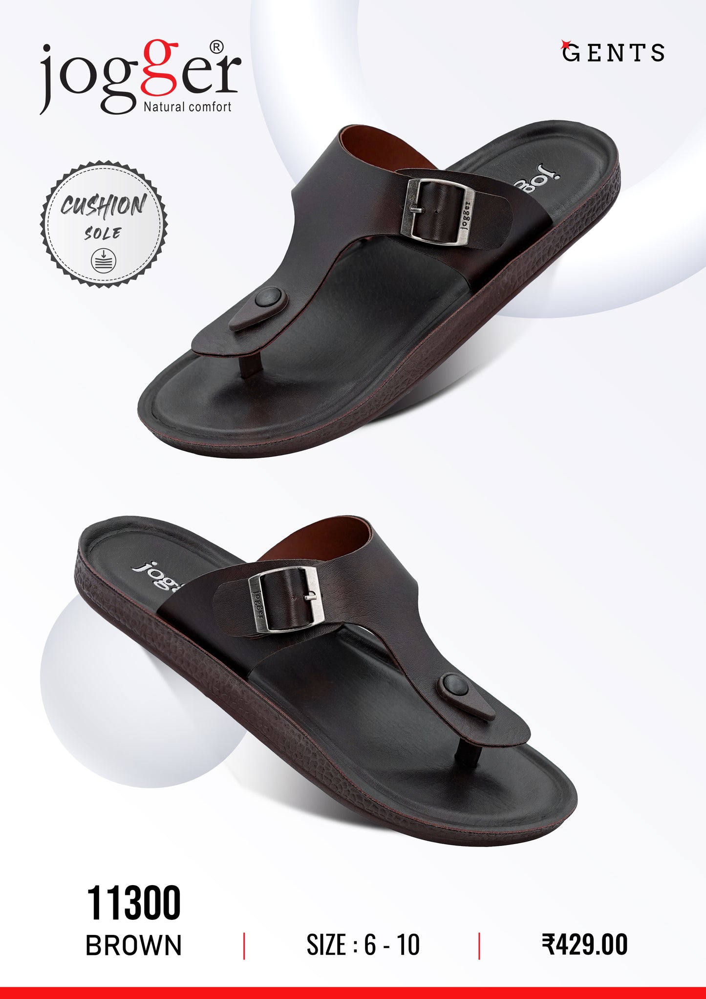 Jogger PU Slipper for Men - Style 11300