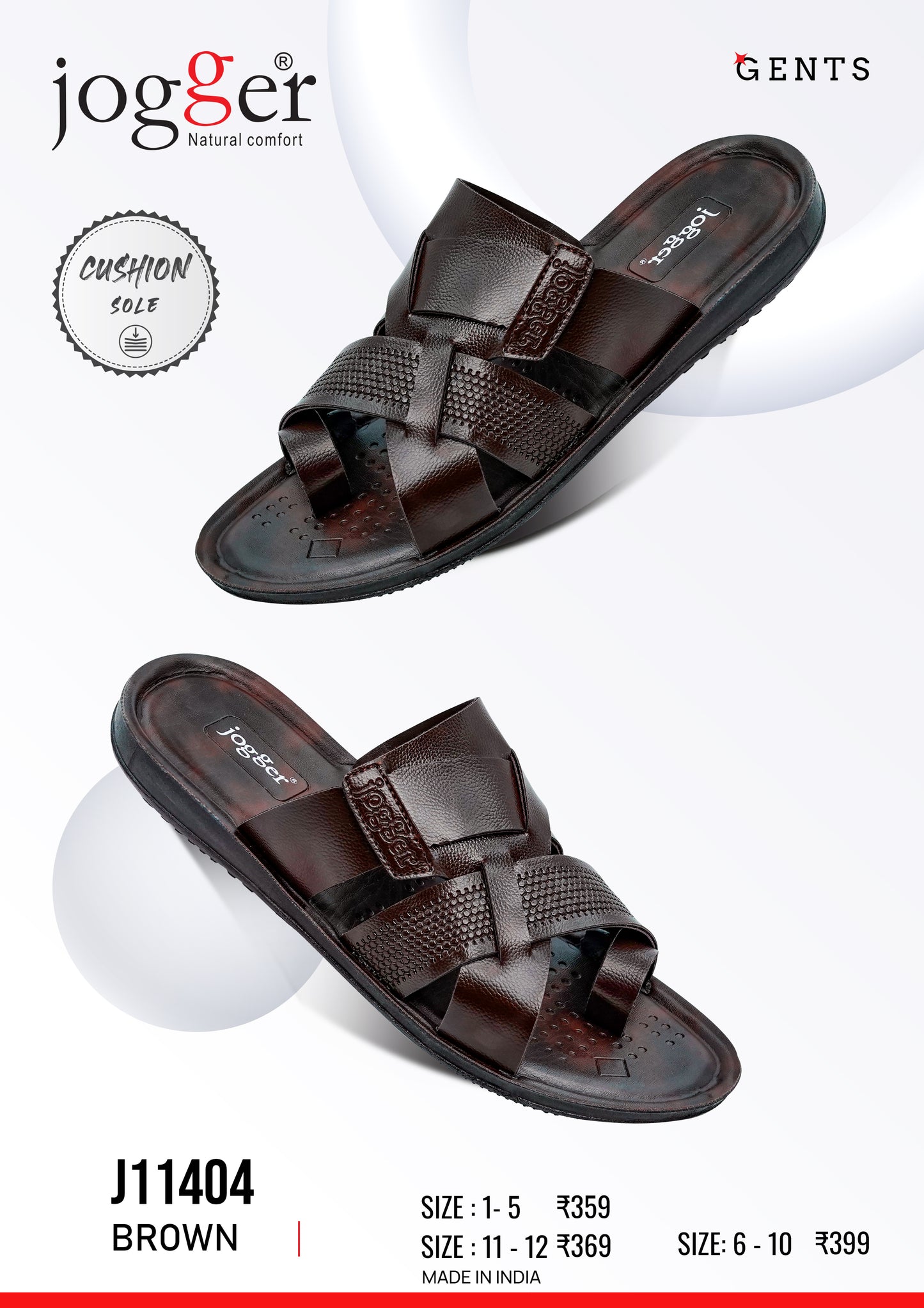 Jogger PU Sandals for Men - Style 11404