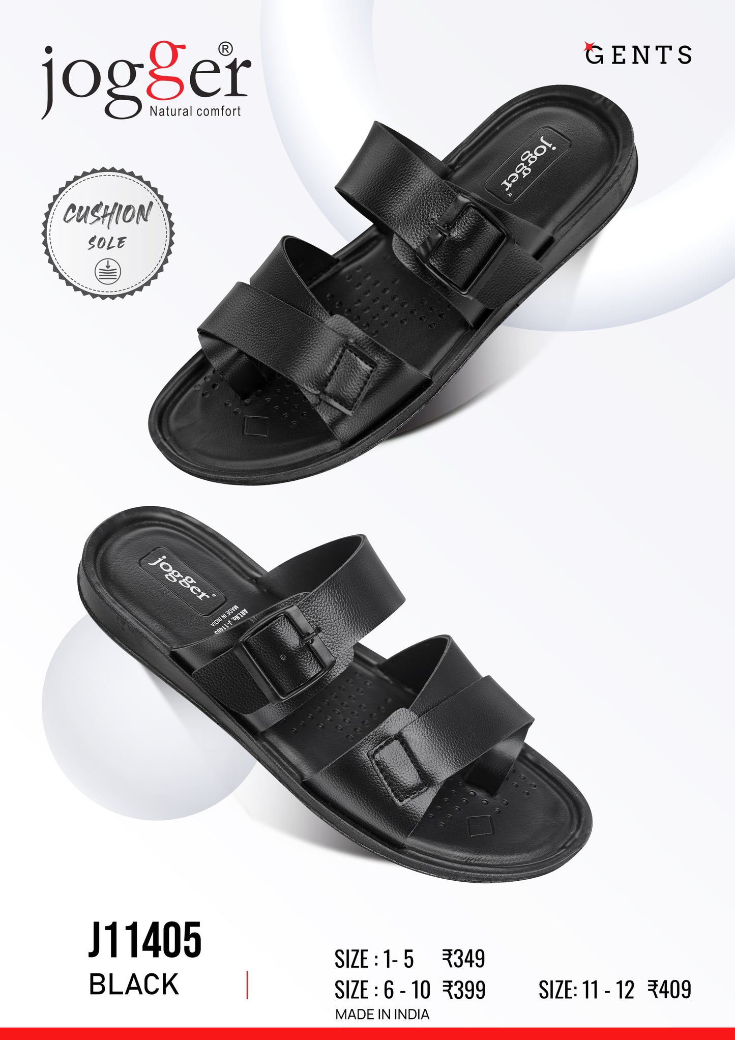 Jogger PU Sandals for Men - Style 11405