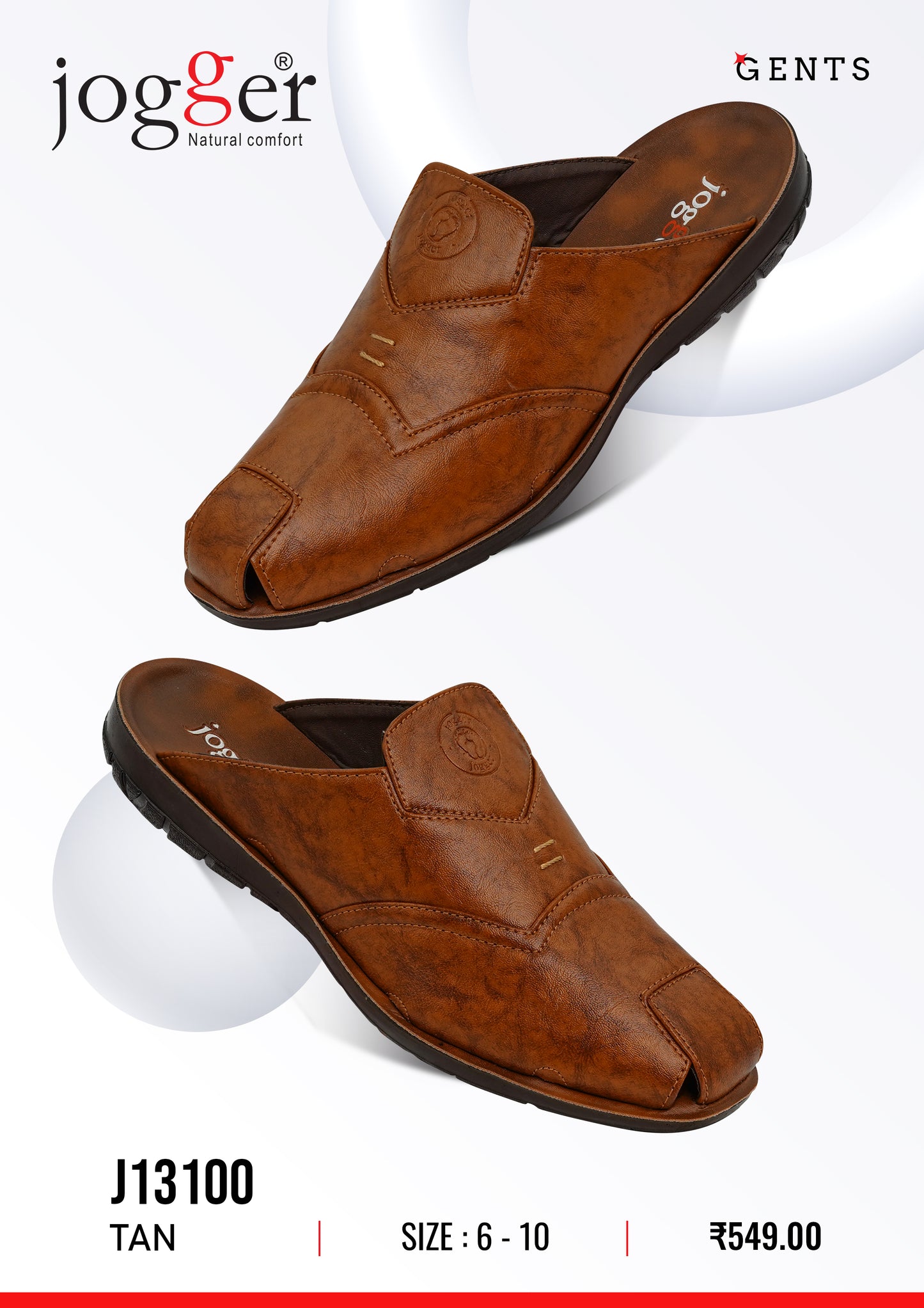 Jogger PU Half-cut Shoes for Men - Style 13100