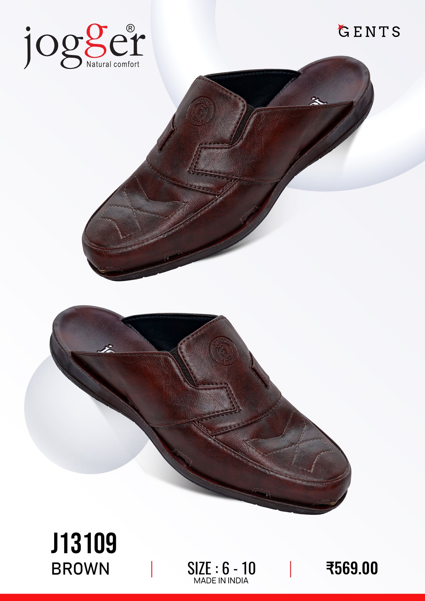 Jogger PU Half-cut Shoes for Men - Style 13109
