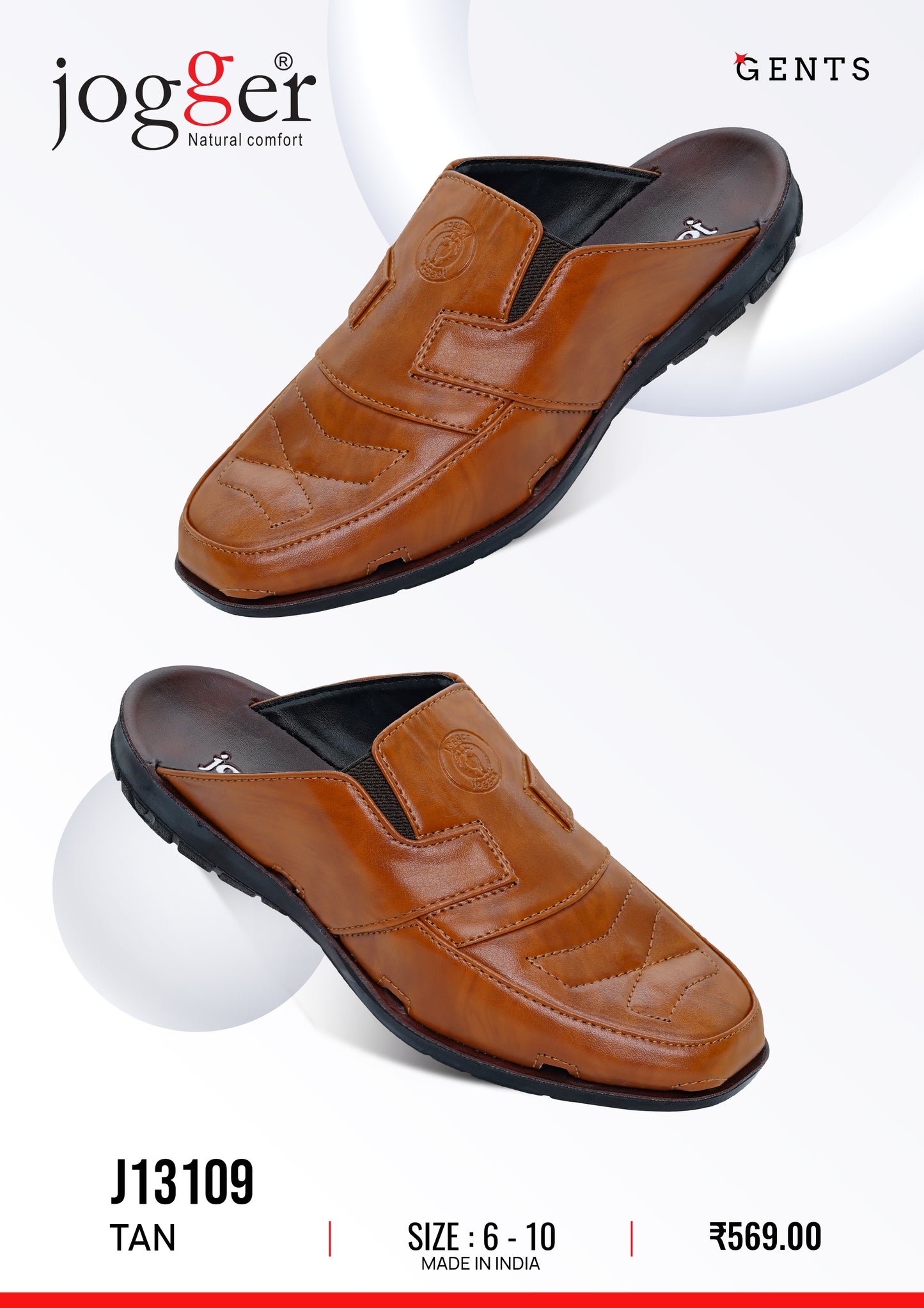 Jogger PU Half-cut Shoes for Men - Style 13109
