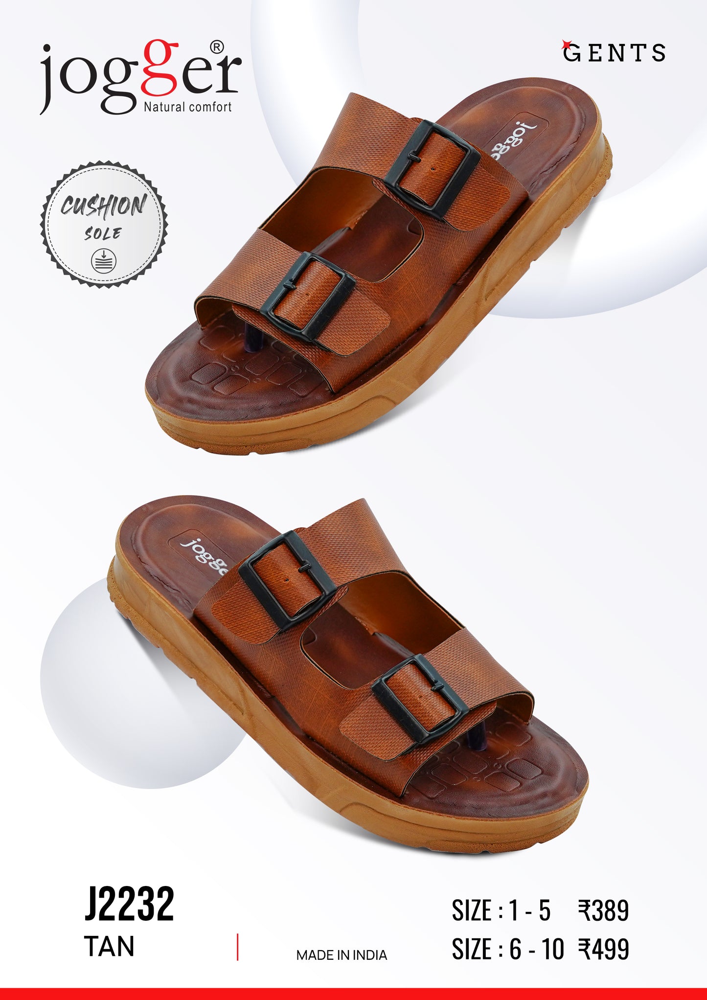 Jogger PU Sandals for Men - Style 2232