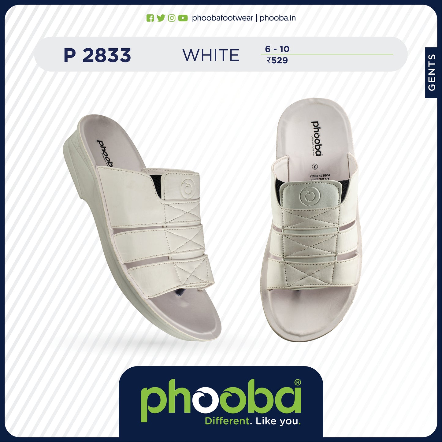 Phooba PU Sandals for Men - Style 2833