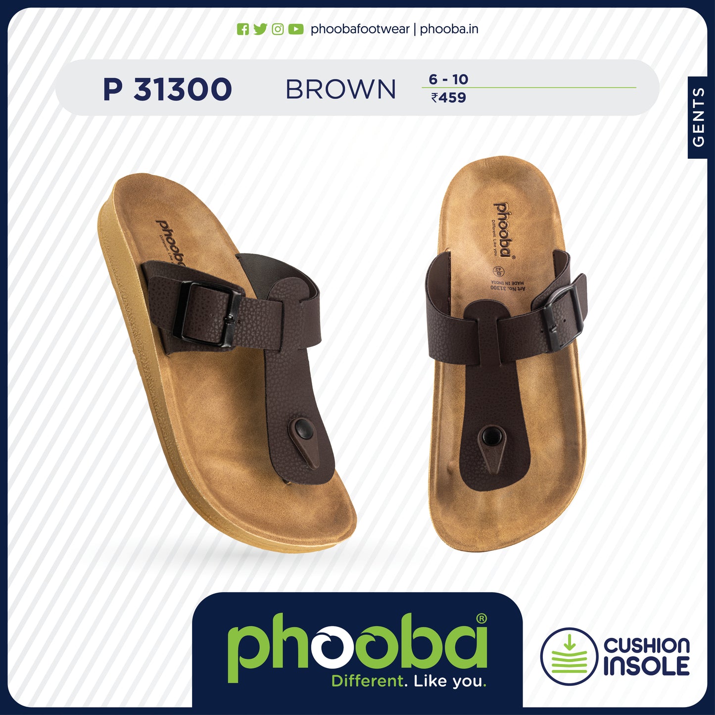 Phooba PU Sandals for Men - Style 31300