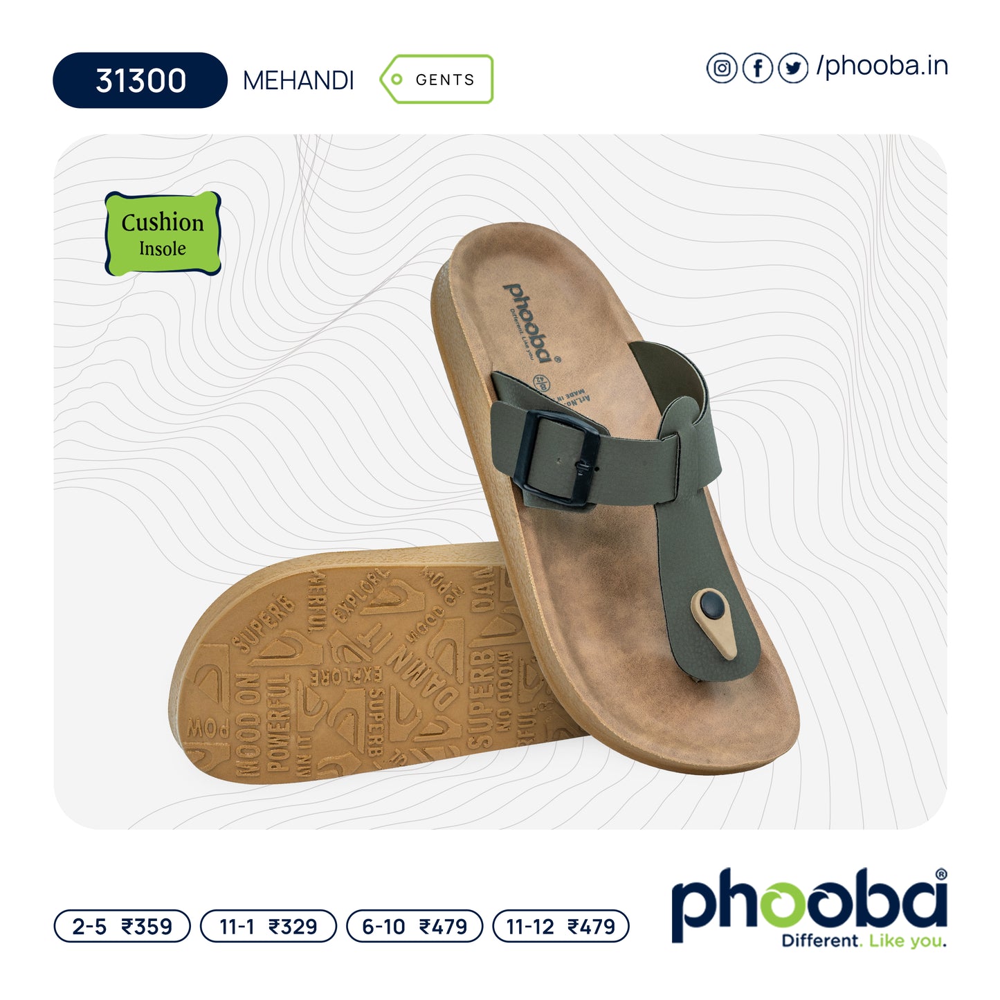 Phooba PU Sandals for Men - Style 31300