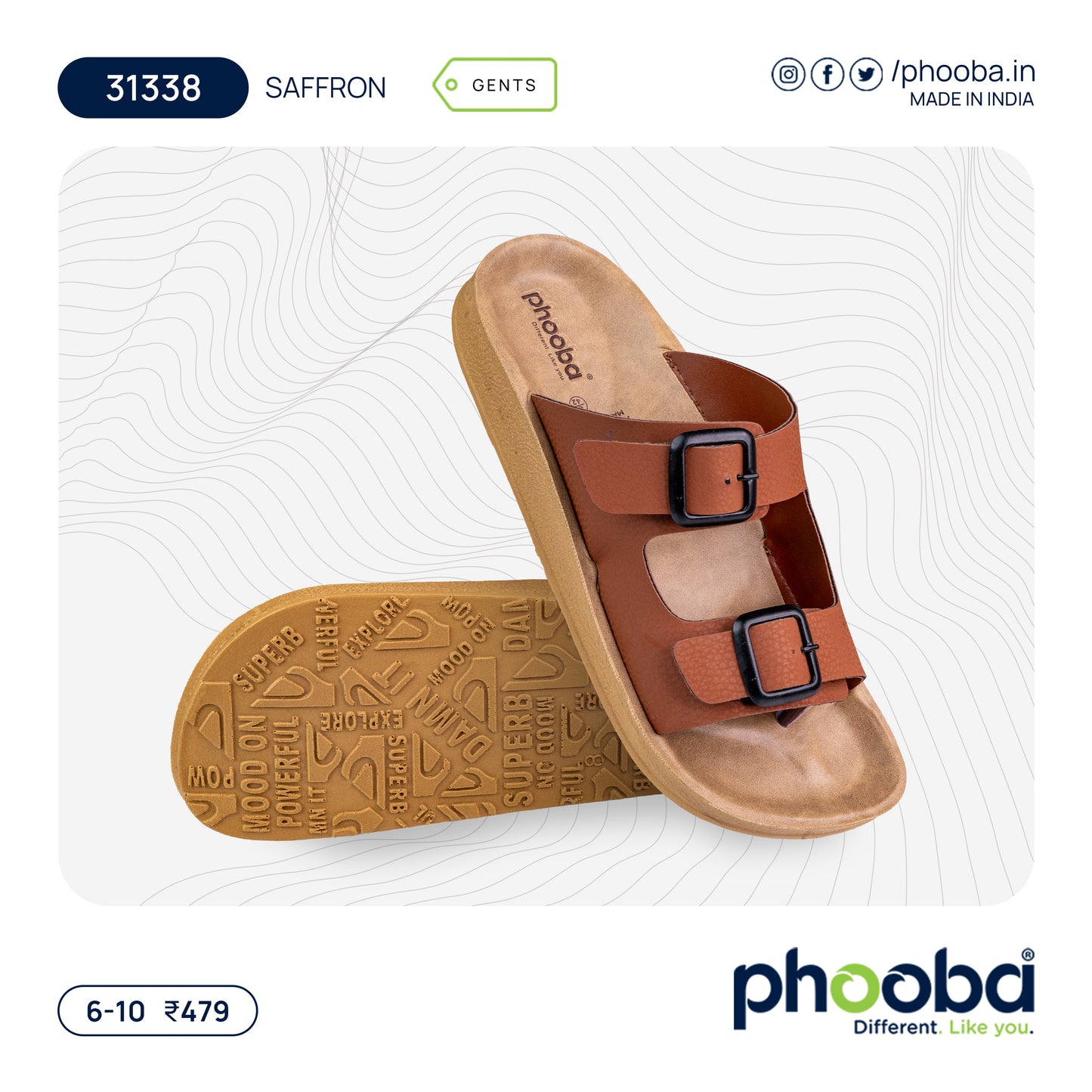 Phooba PU Sandals for Men - Style 31338