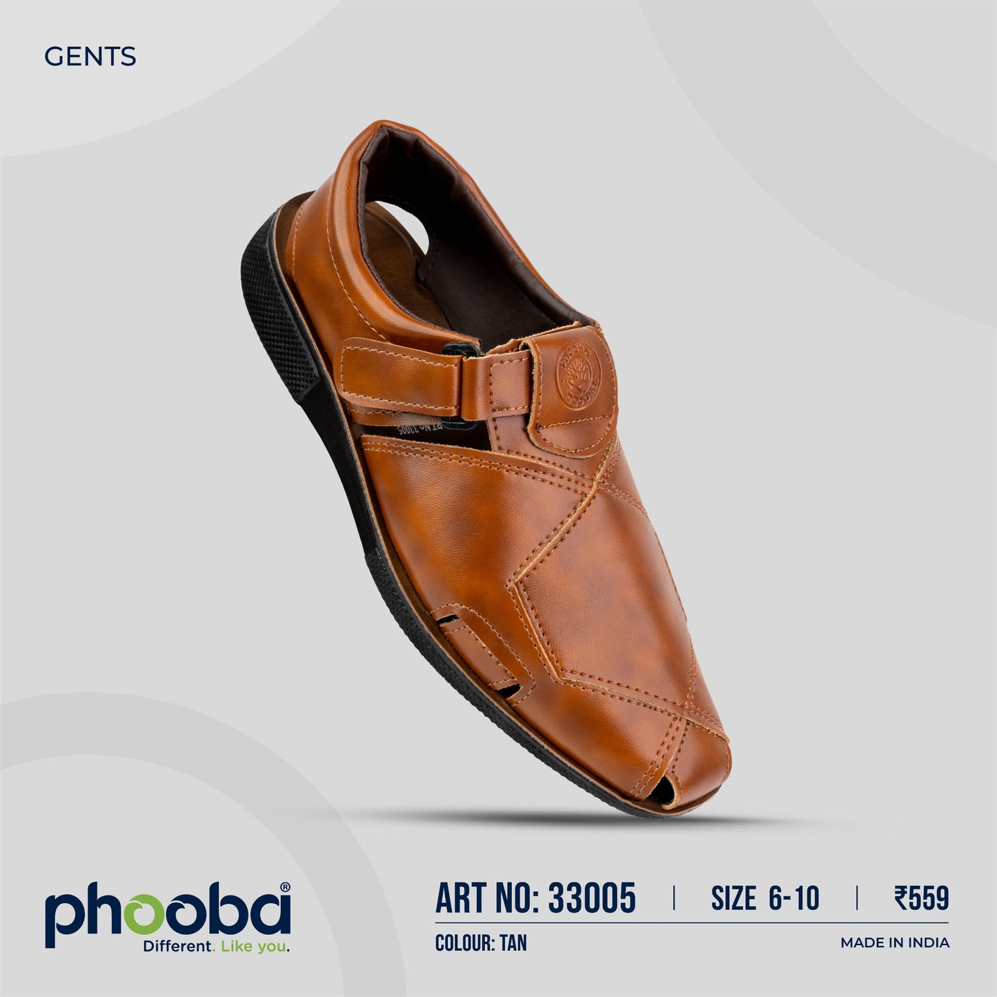 Phooba PU Shoes for Men - Style 33005
