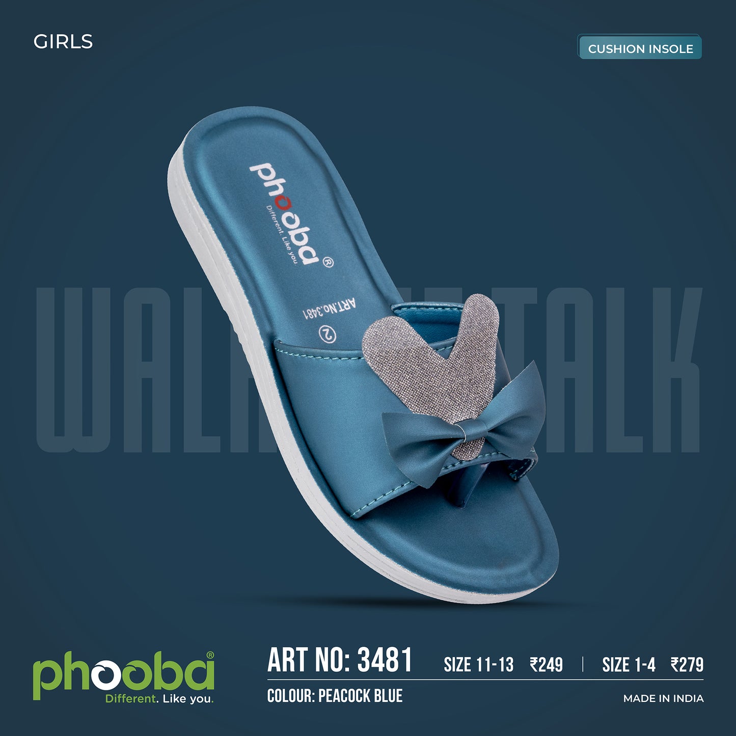 Phooba PU Baby Flip-Flops for Girls