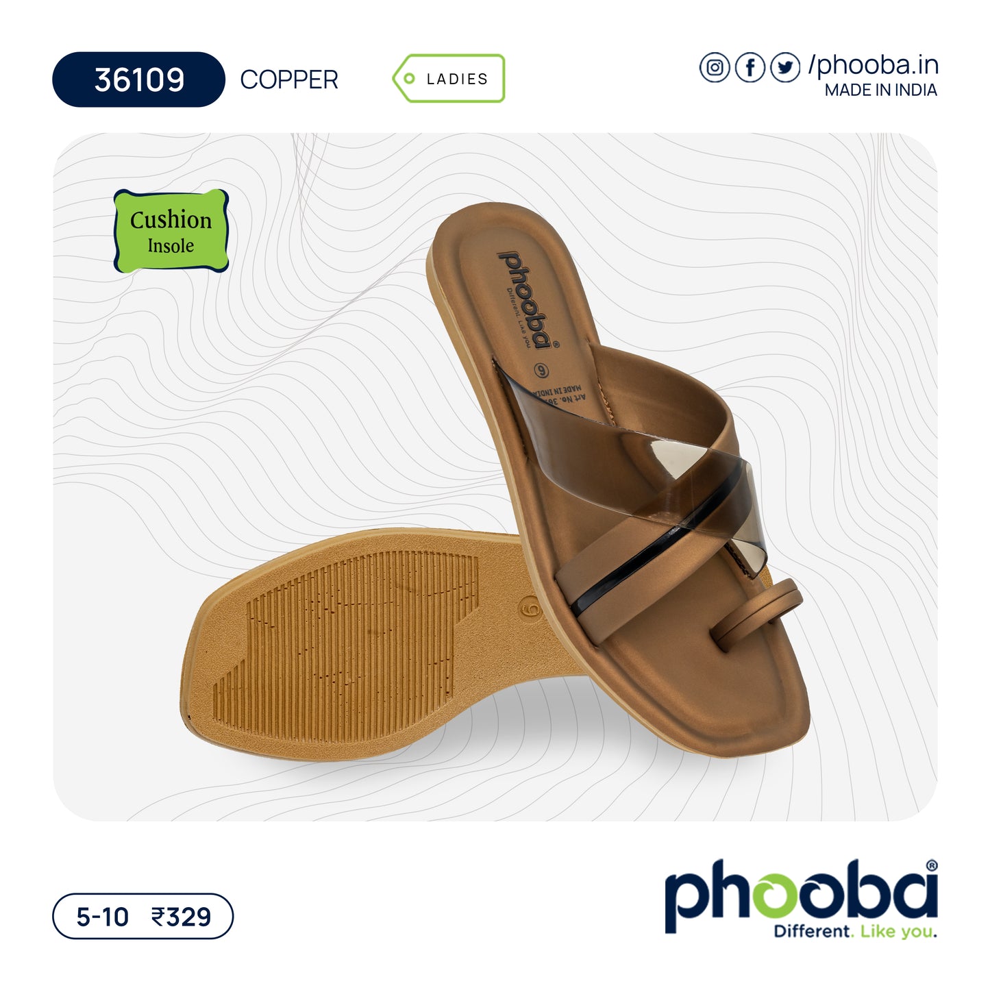 Phooba PU Sandals for Ladies - Style 36109
