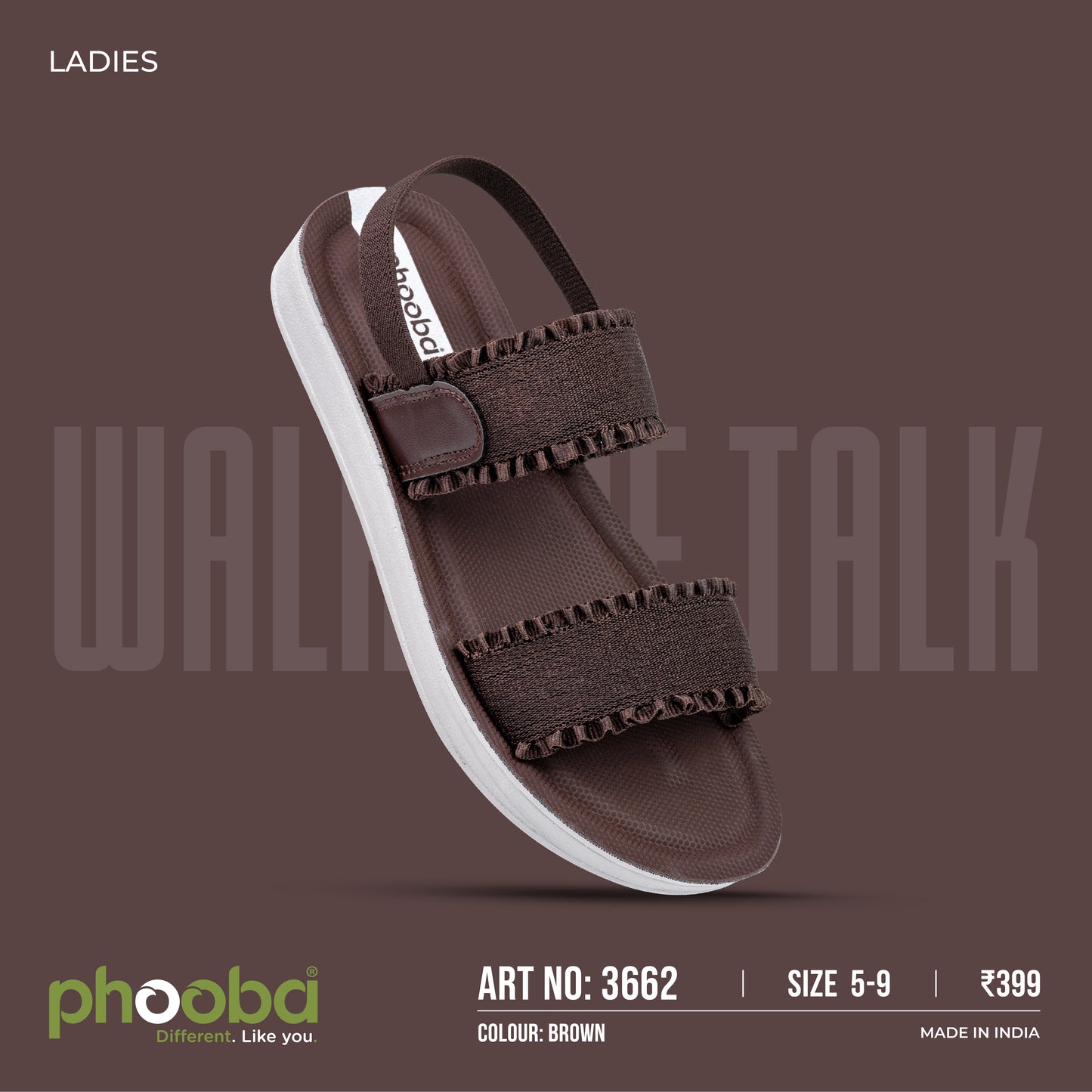 Phooba PU Sandals for Ladies - Style 3662