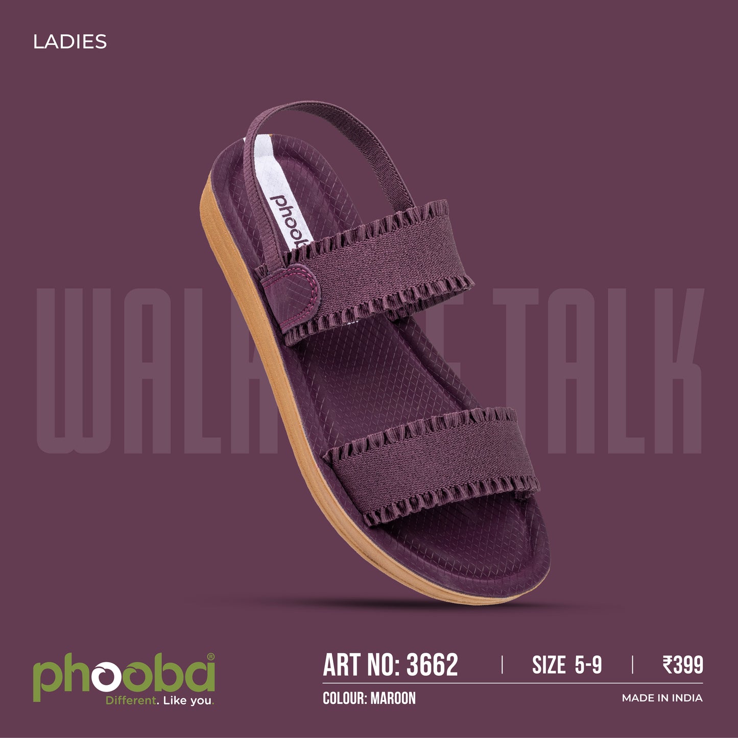 Phooba PU Sandals for Ladies - Style 3662
