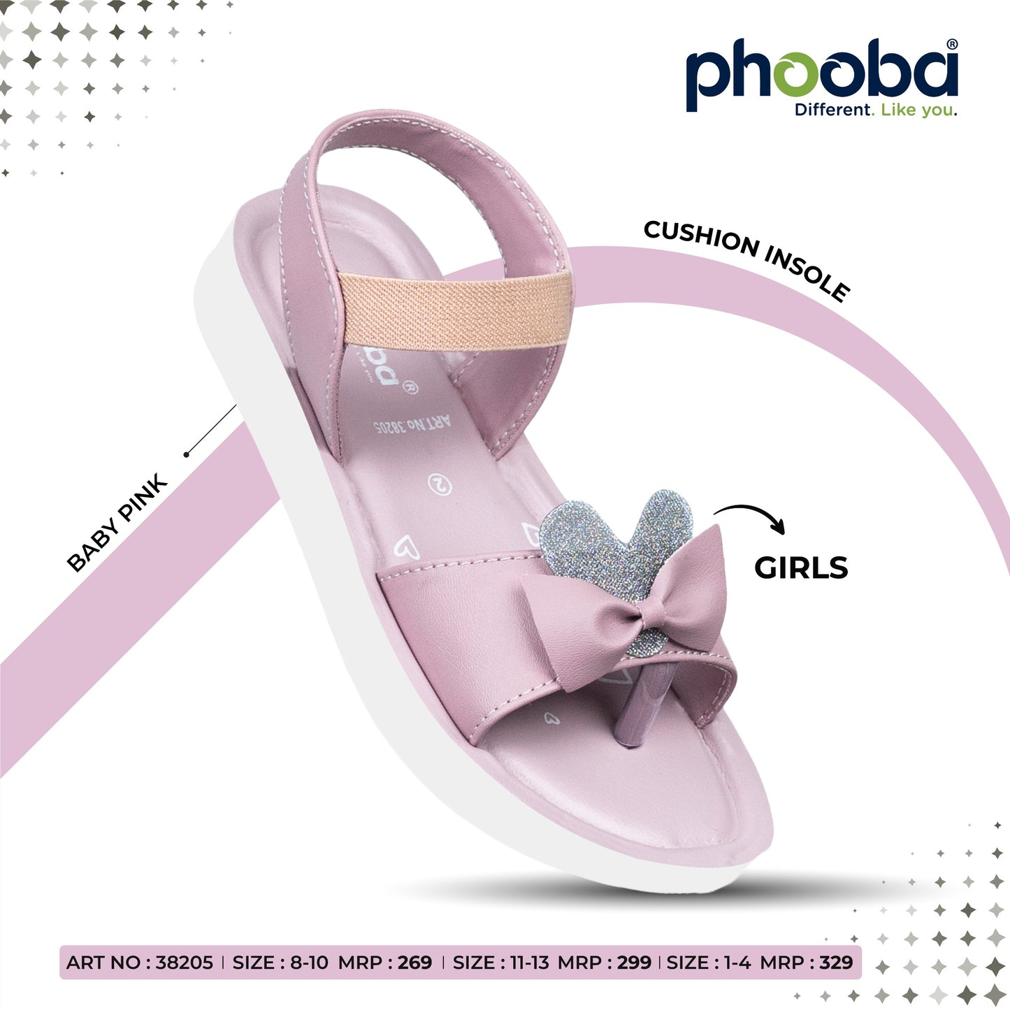Phooba PU Sandals for Girls - Style 38205