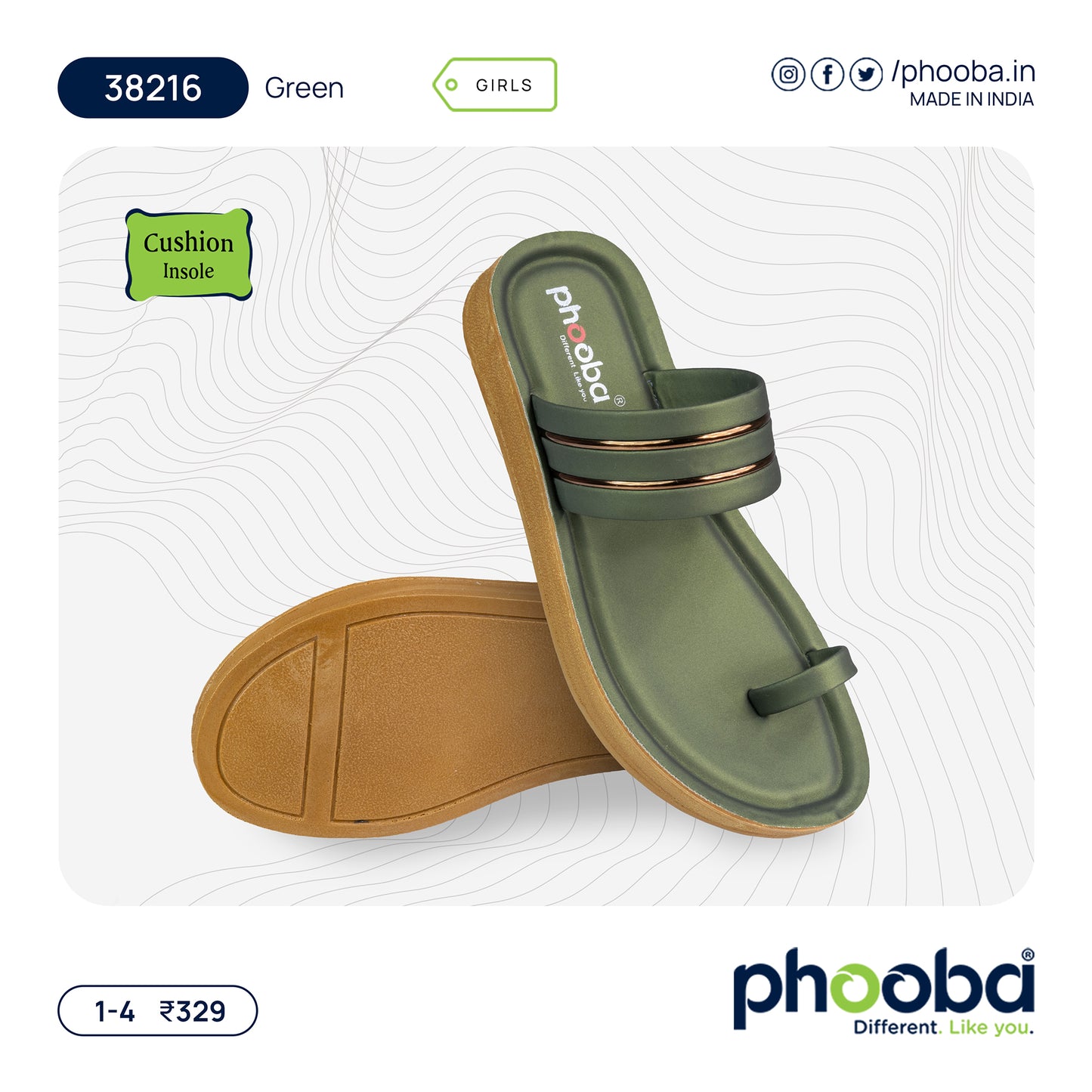 Phooba PU Sandals for Girls - Style 38216