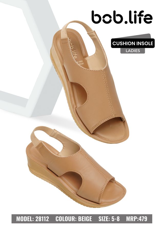bob.life PU Wedge Sandals for Ladies - Style 28112