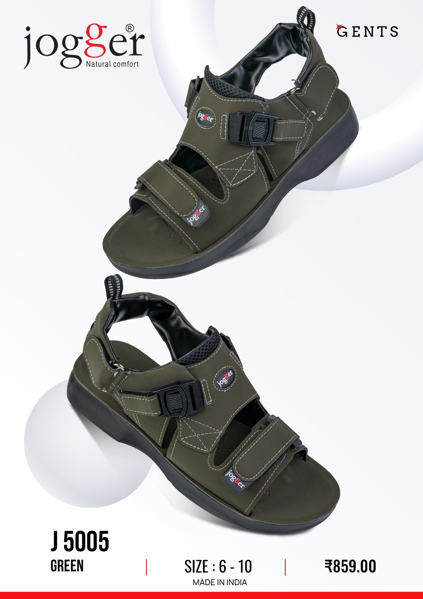 Jogger PU Sandals for Men - Style 5005