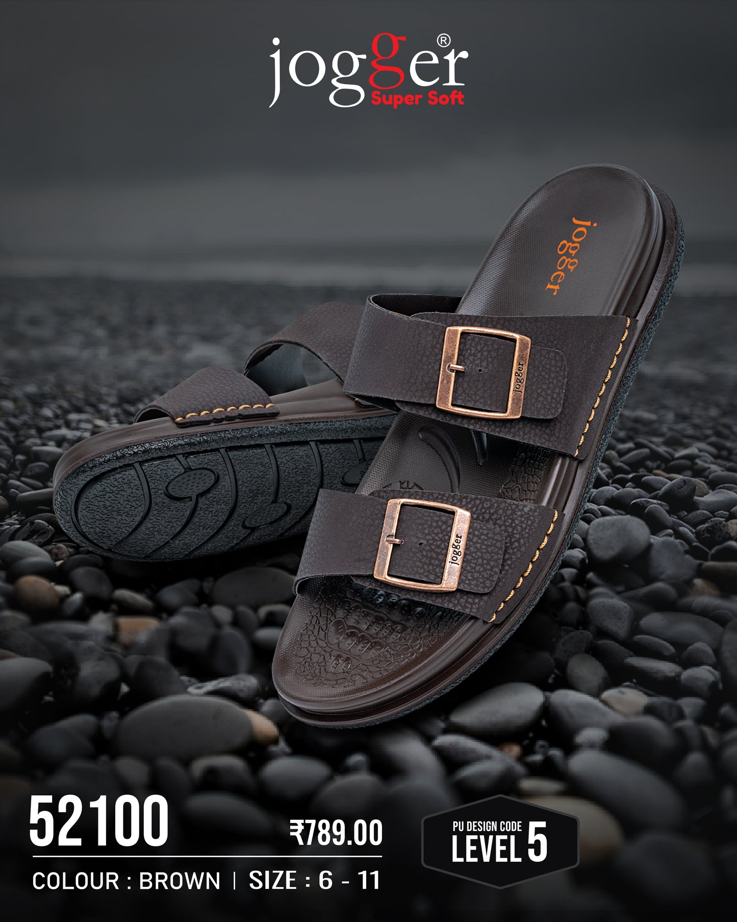 Jogger PU Sandals for Men - Style 52100
