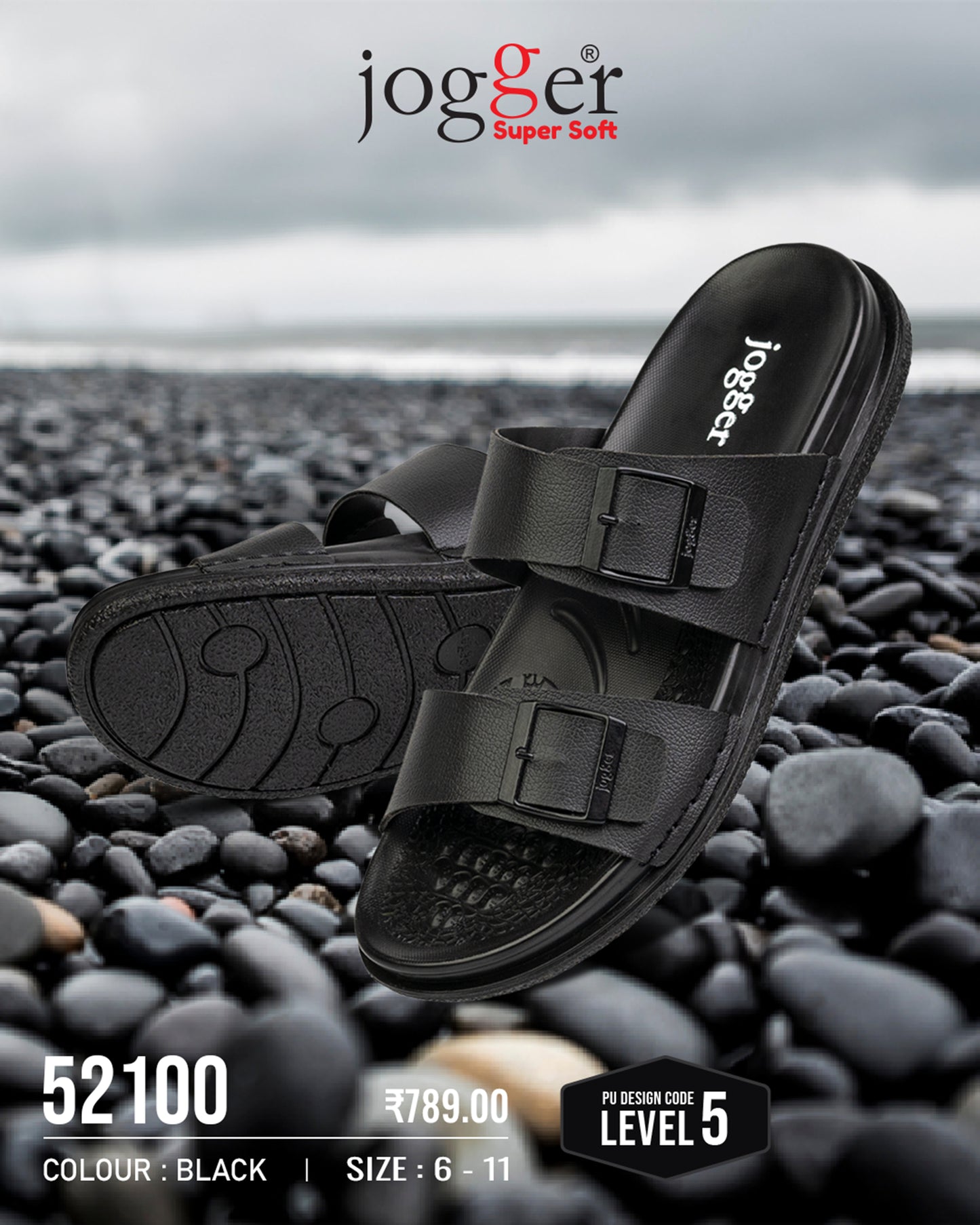 Jogger PU Sandals for Men - Style 52100