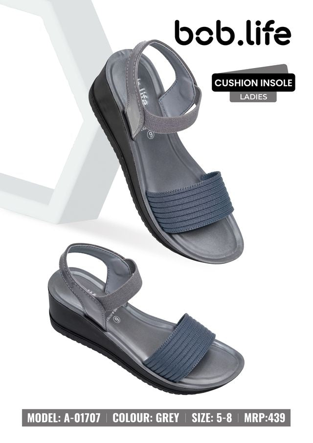 bob.life PU Wedge Sandals for Ladies - Style 1707