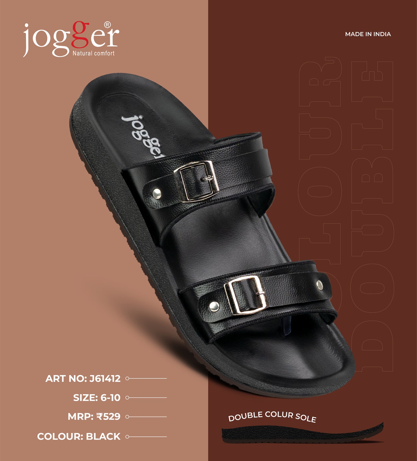 Jogger PU Sandals for Men - Style 61412
