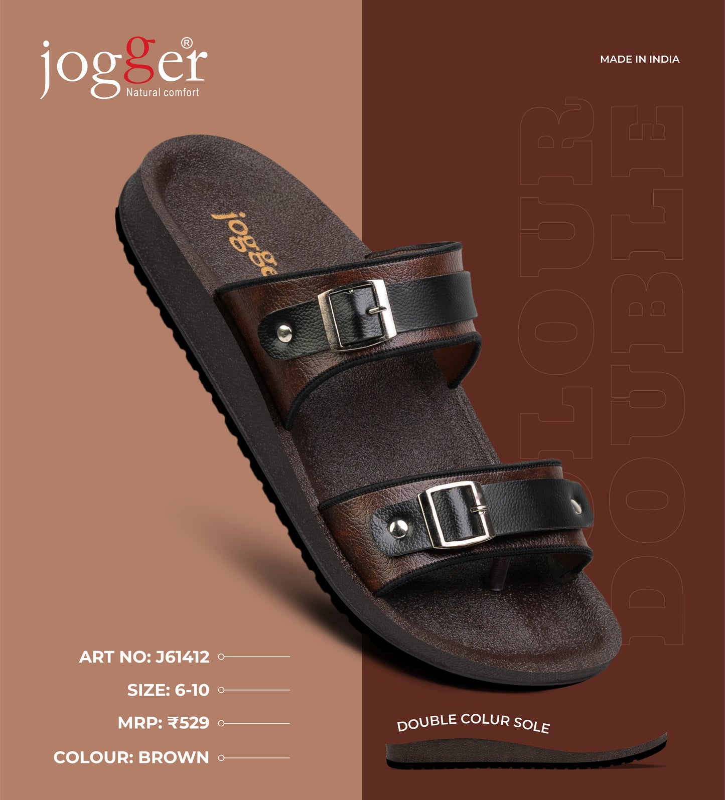Jogger PU Sandals for Men - Style 61412