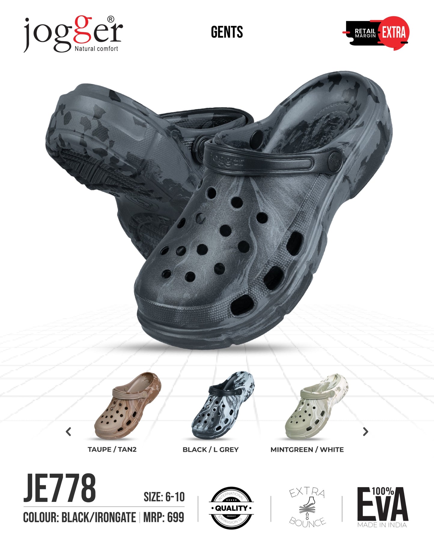 Jogger Eva Clogs for Men - Style 778