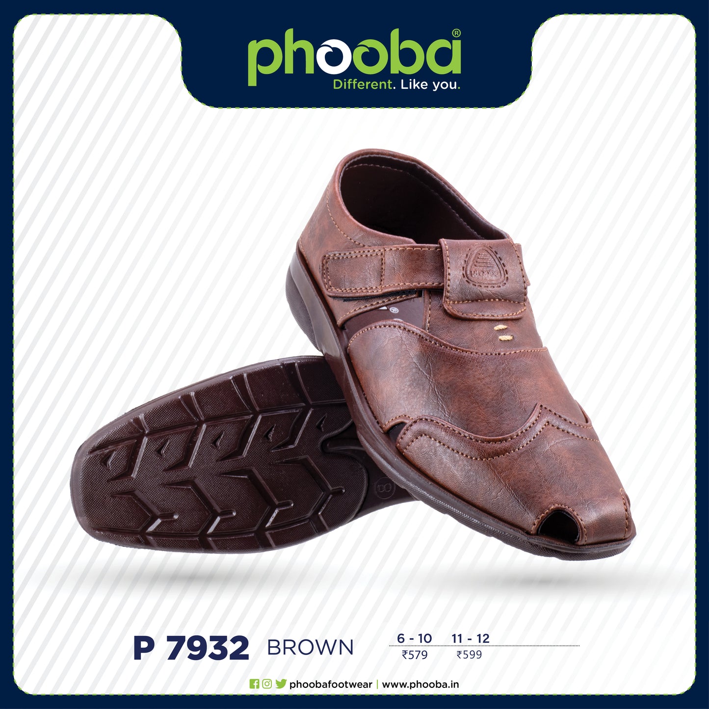 Phooba PU Shoes for Men - Style 7932