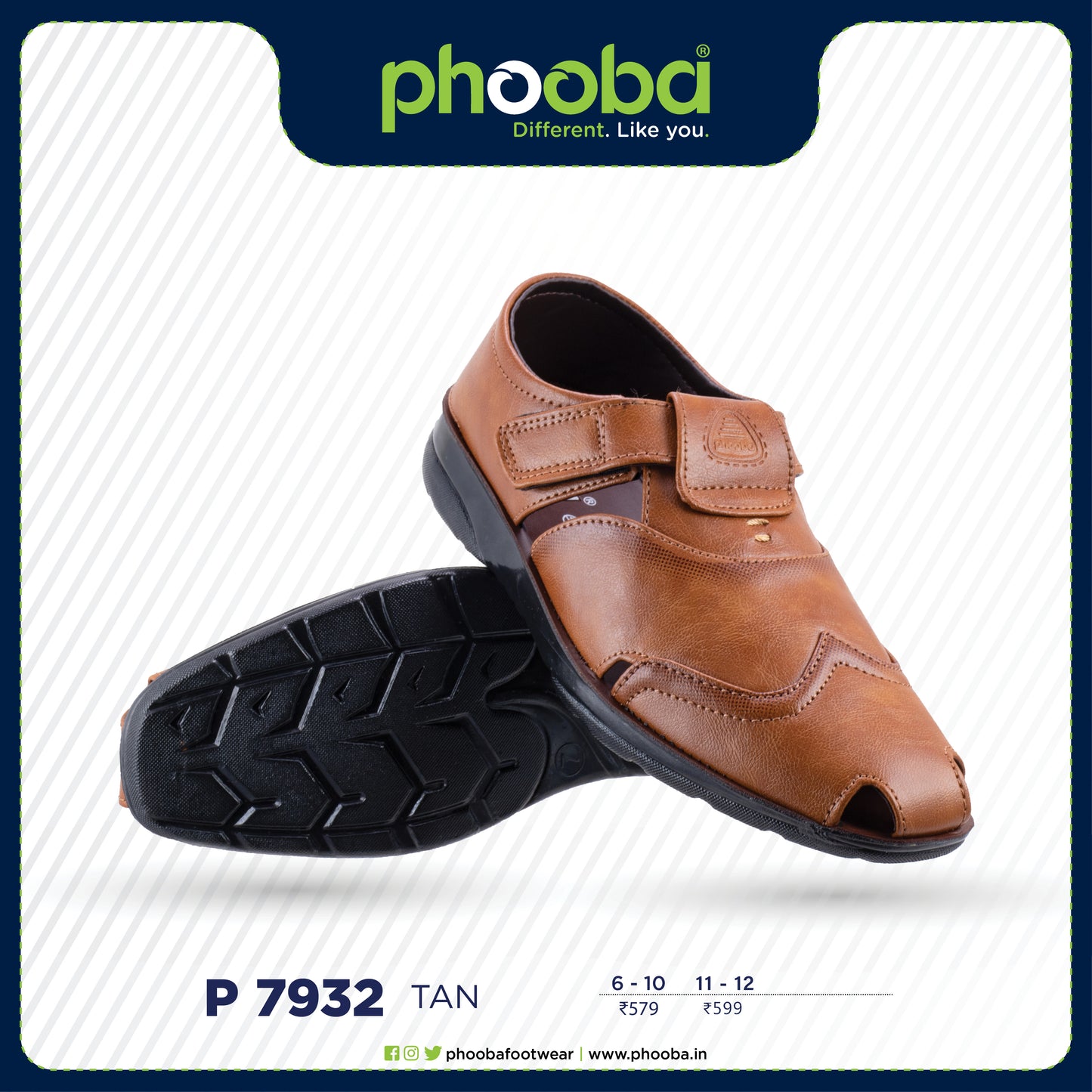 Phooba PU Shoes for Men - Style 7932