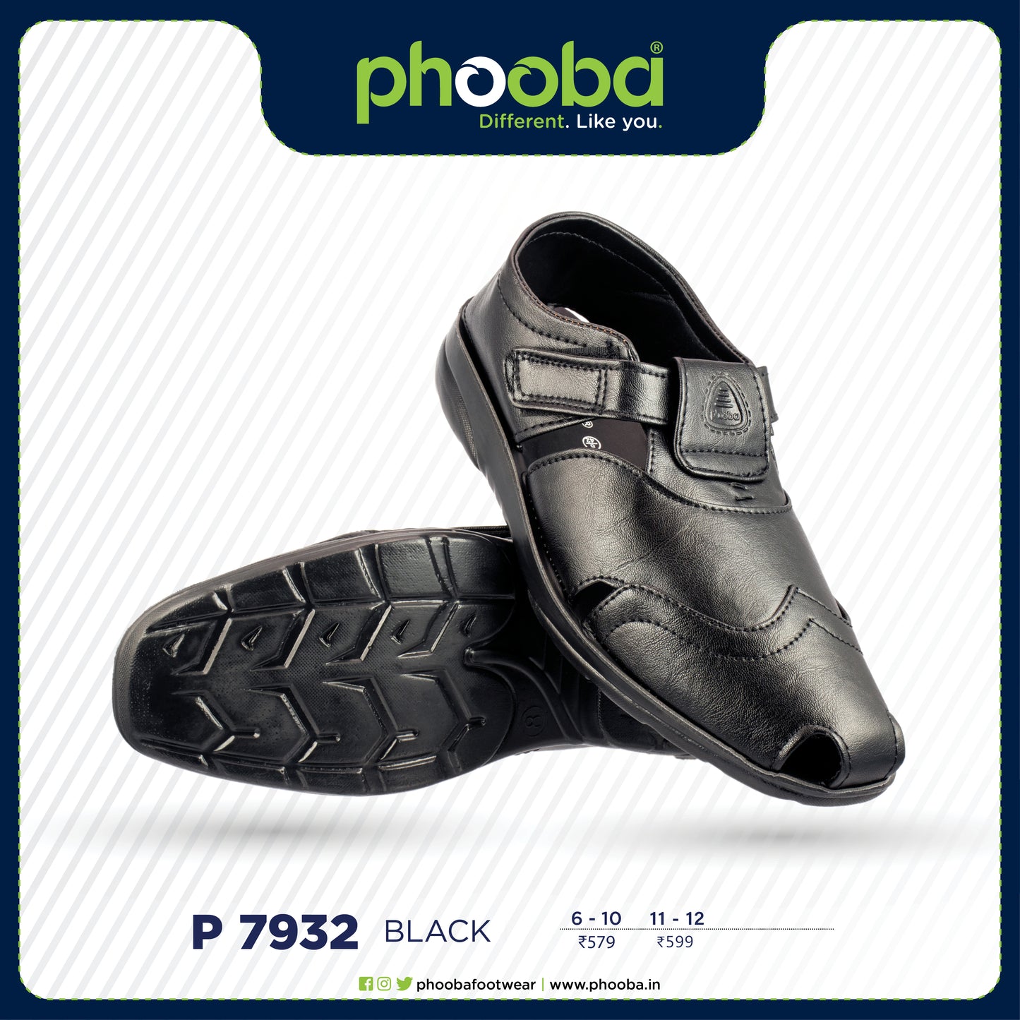 Phooba PU Shoes for Men - Style 7932