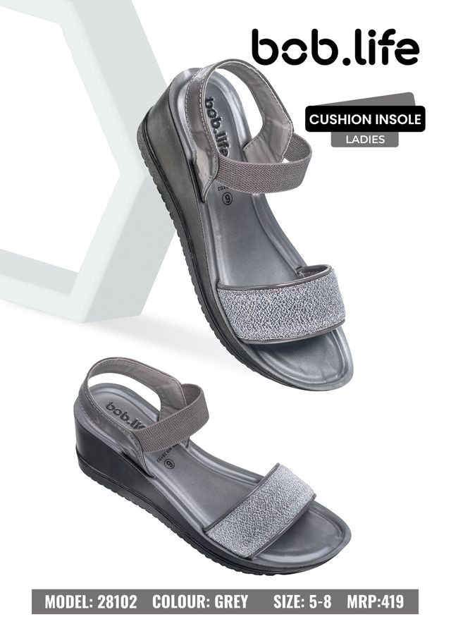 bob.life PU Wedge Sandals for Ladies - Style 28102