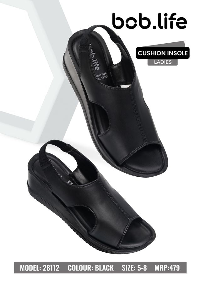 bob.life PU Wedge Sandals for Ladies - Style 28112