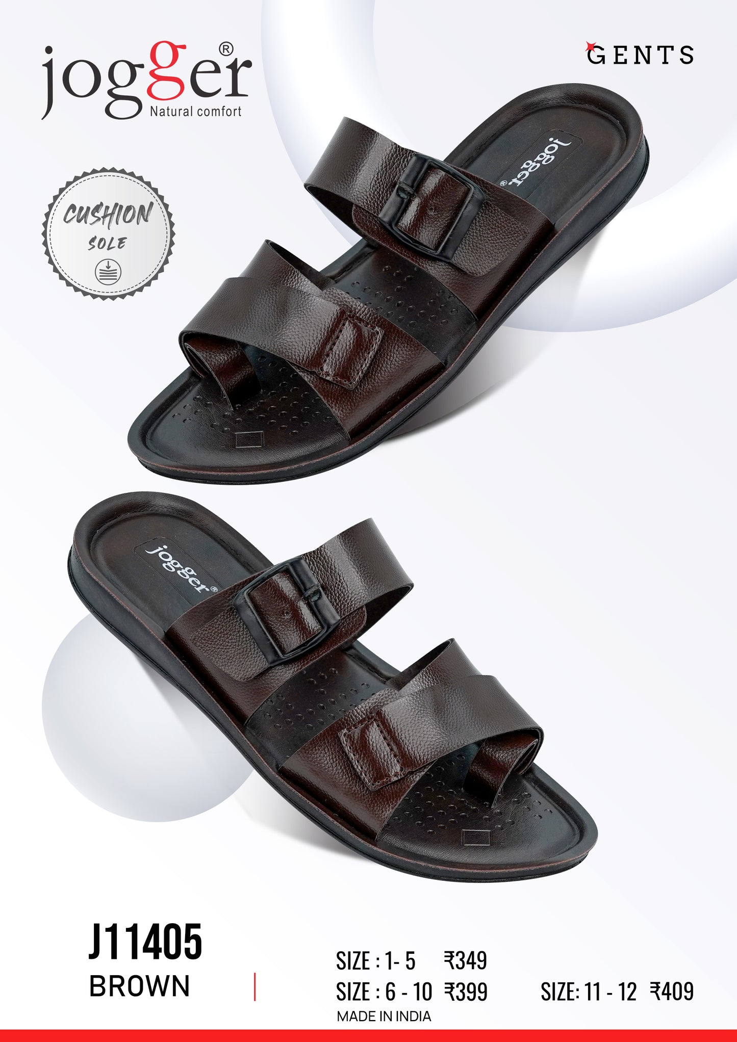 Jogger PU Sandals for Men - Style 11405