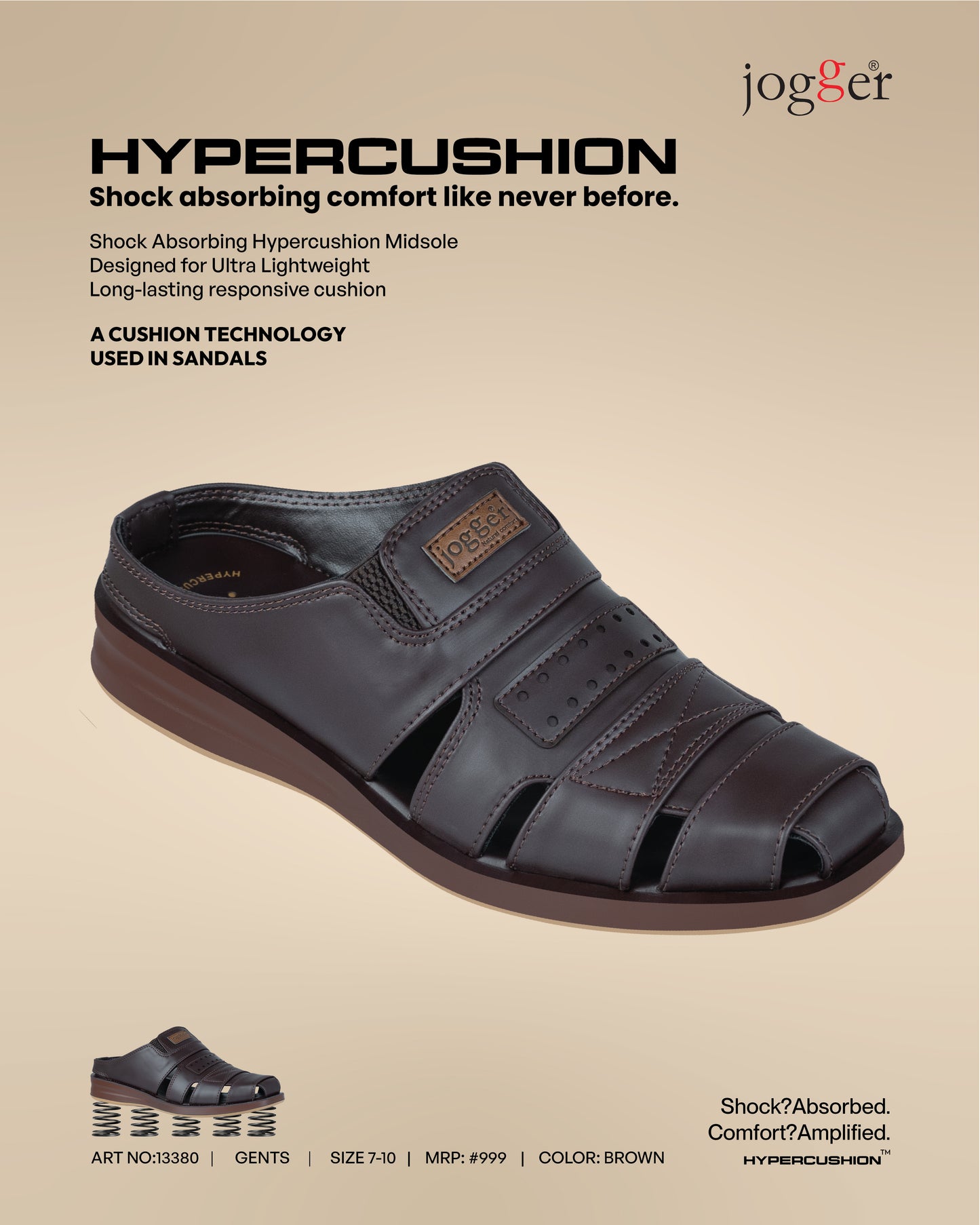 Jogger Hypercushion for Men-13380 - Brown