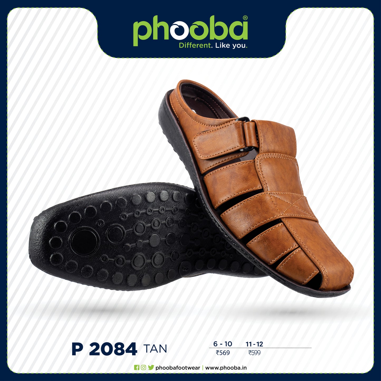 Phooba PU Shoes for Men - Style 2084