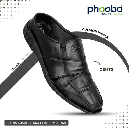 Phooba PU Half-cut Shoes for Men - Style 33006
