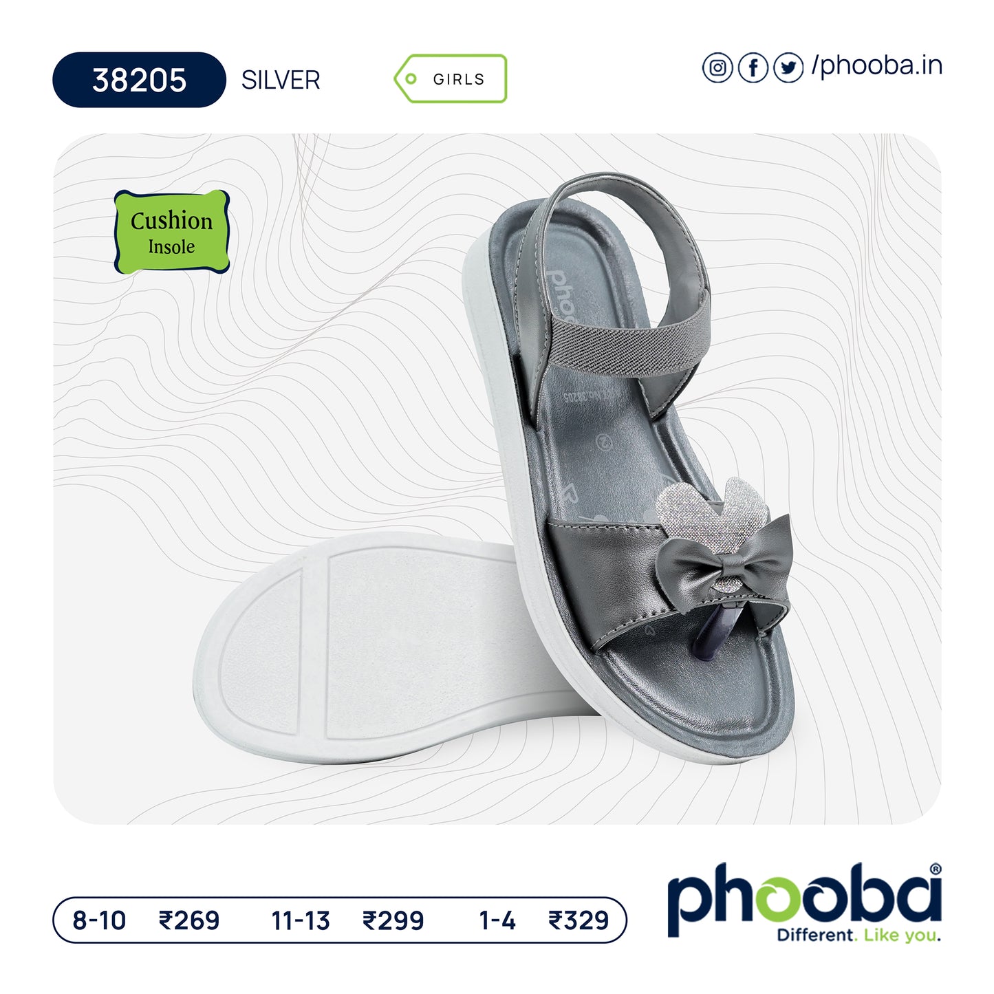 Phooba PU Sandals for Girls - Style 38205