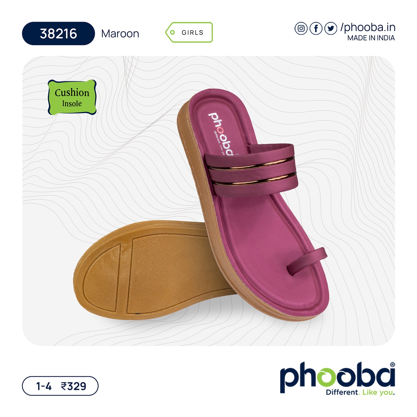 Phooba PU Sandals for Girls - Style 38216