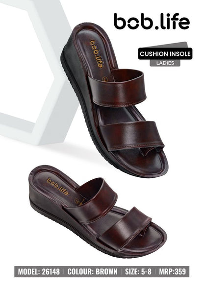 bob.life PU Wedge Sandals for Ladies - Style 26148