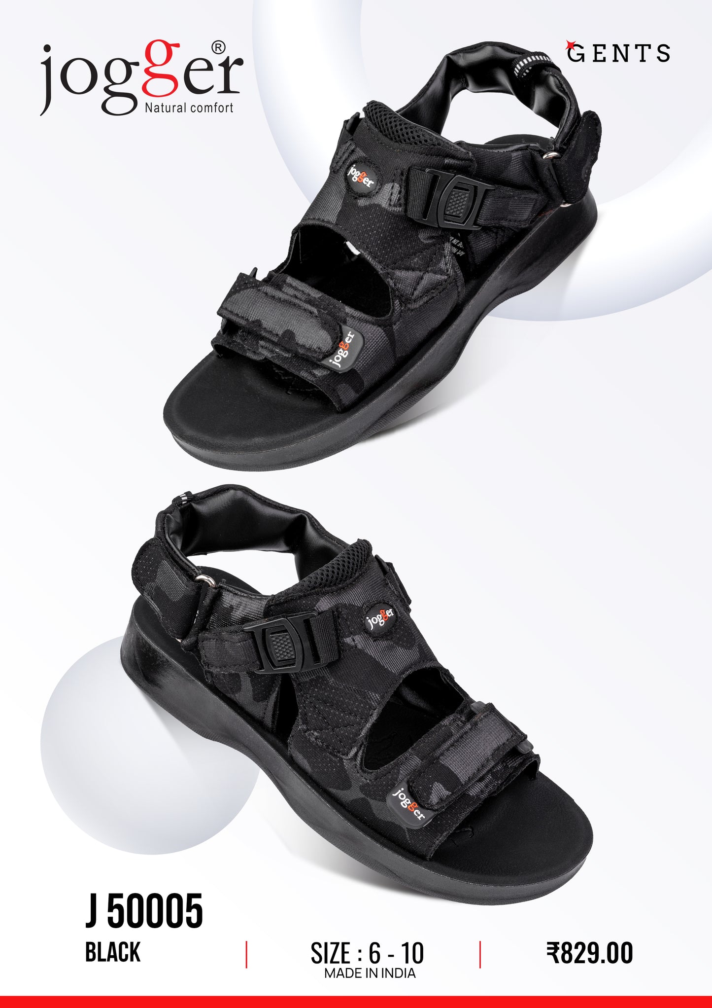 Jogger PU Sandals for Men - Style 50005
