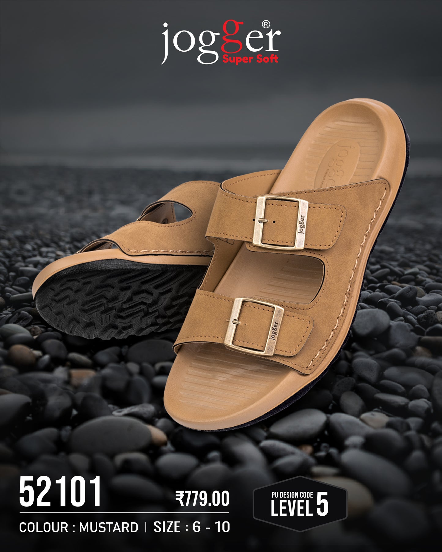 Jogger PU Sandals for Men - Style 52101