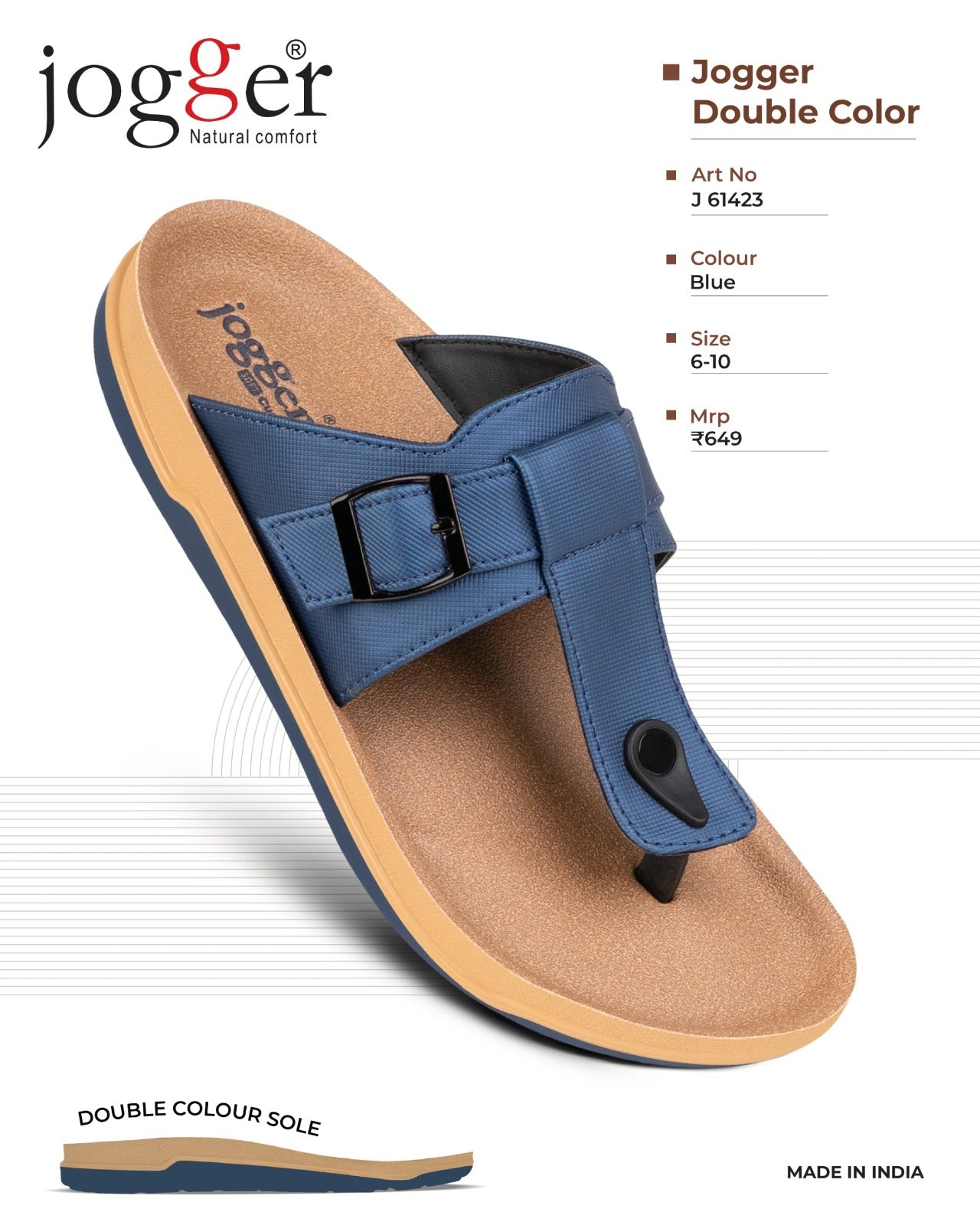 Jogger PU Sandals for Men - Style 61423