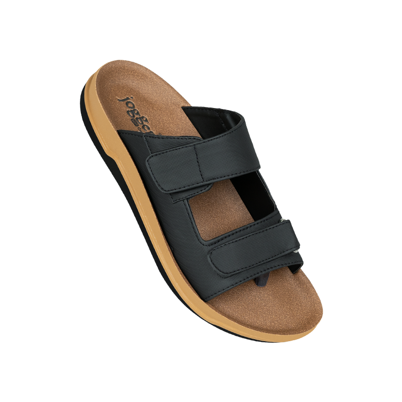 Jogger PU Sandals for Men - Style 61424 - Black
