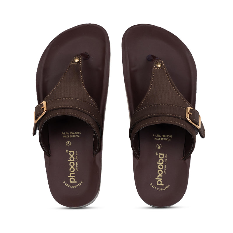 Phooba PU Toe Post Sandals for Women – Daily Wear Comfort | Style 8005