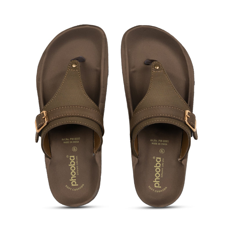 Phooba PU Toe Post Sandals for Women – Daily Wear Comfort | Style 8005
