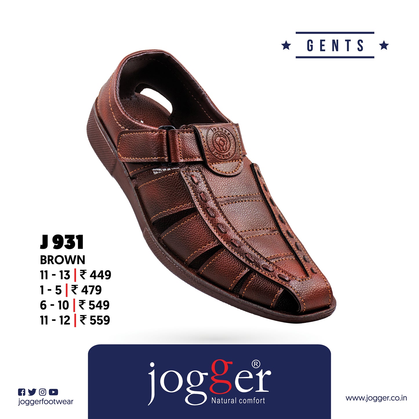 Jogger PU Shoe-typeSandals for Boys - Style 931