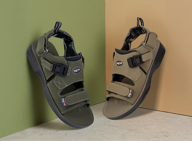 Jogger PU Sandals for Men - Style 5005 - Green