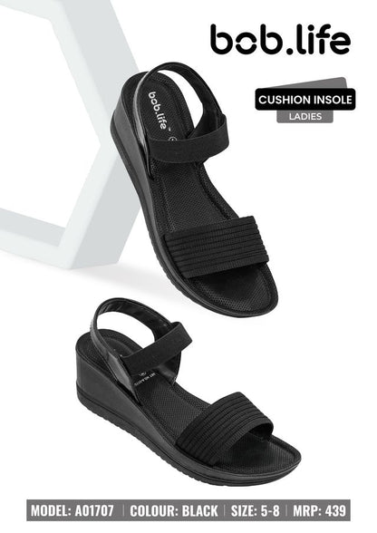 bob.life PU Wedge Sandals for Ladies - Style 1707