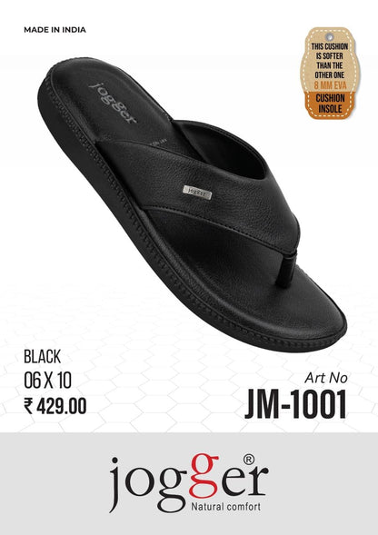 Men's Daily Wear PU Slippers – Style JM-1001