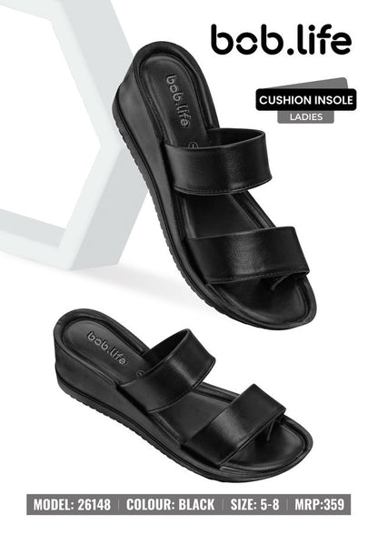 bob.life PU Wedge Sandals for Ladies - Style 26148