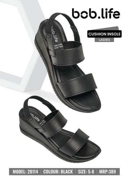 bob.life PU Wedge Sandals for Ladies - Style 28114